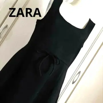 자라 스웨이드 리본 오버롤 스커트