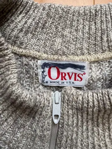 80s 90s Orvis 집업 니트 스웨터