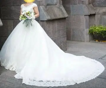 새상품급 one and order 웨딩 드레스 페미닌 파니에 포함