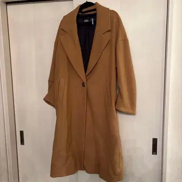 ZARA 카멜 롱 코트 S