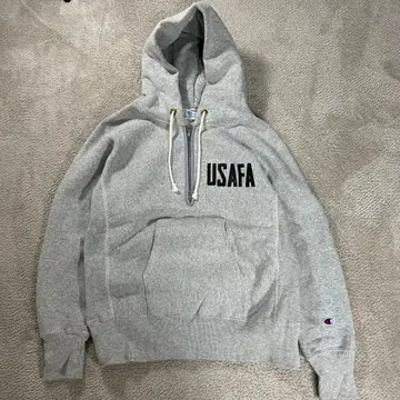 챔피온 USAFA 리버스 위브 후드 맨투맨 하프 지퍼 M