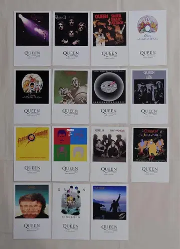 QUEEN 50주년 기념전 엽서 앨범 자켓 버전 총 15종
