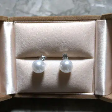 펄과 크리스탈 스터드 귀걸이 알레르기 프리 고급