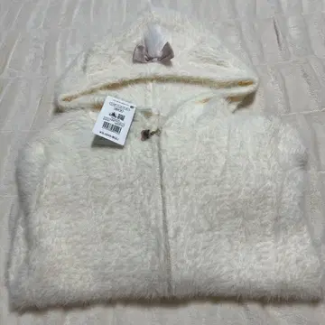 마리 샤기 니트 후드티 미사용 새상품 택 포함