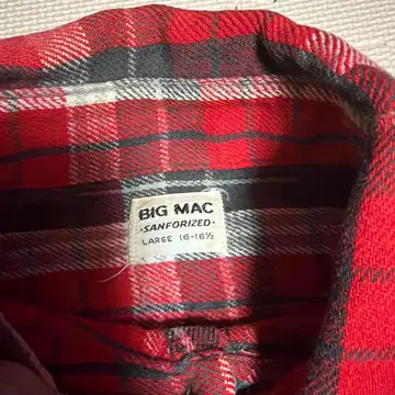 BIG MAC 60's 플란넬 셔츠 L 사이즈 빨간색