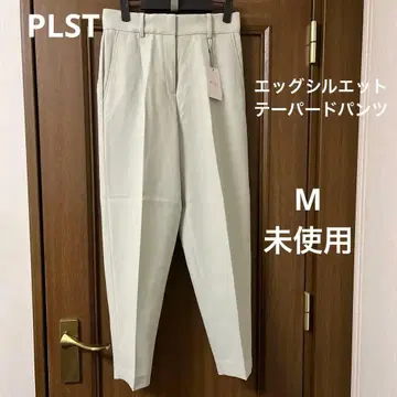 PLST 플라스테 에그 실루엣 테이퍼드 팬츠 그린 M 미사용