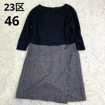 23구 도킹 원피스 울 하운드투스 빅 사이즈 46