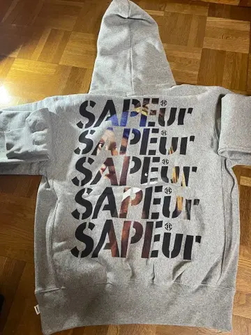 사풀 SAPEur 그레이 후드티 모나리자 S