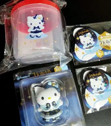 헬로키티 피규어 캐니스터 캔뱃지 산리오 해피 복권