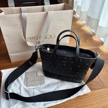 JIMMY CHOO 블랙 가죽 숄더백