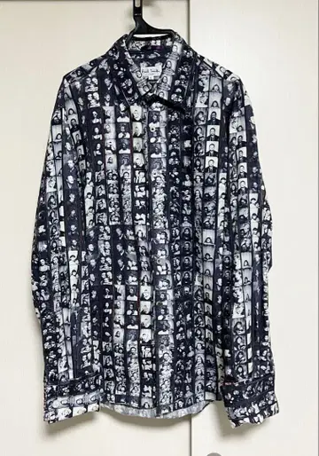 Paul Smith L 올 패턴 디자인 셔츠 락 블랙 블랙