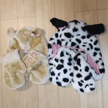 디즈니랜드 머플러 캡 팬캡 101마리 강아지 푸우