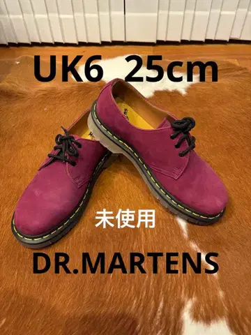 DR.MARTENS 닥터마틴 스웨이드 가죽 부츠 와인 레드