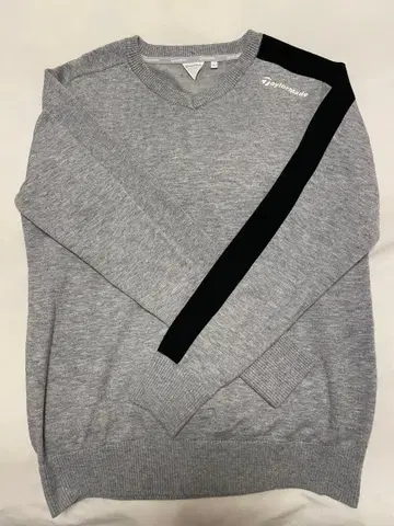 TaylorMade 그레이 V넥 스웨터
