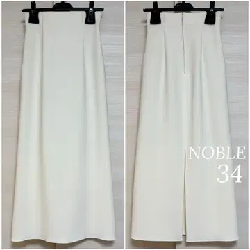 노블 컴포트 저지 라이크 컬러 타이트 스커트 화이트 34