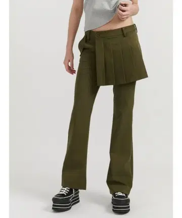 pameo pose 스커트 앤 팬츠 카키 S 2way