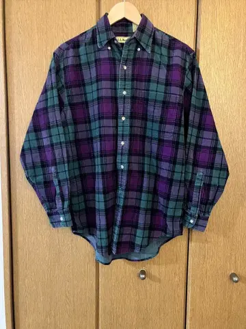 L.L.Bean 긴팔 플란넬 셔츠 체크 무늬