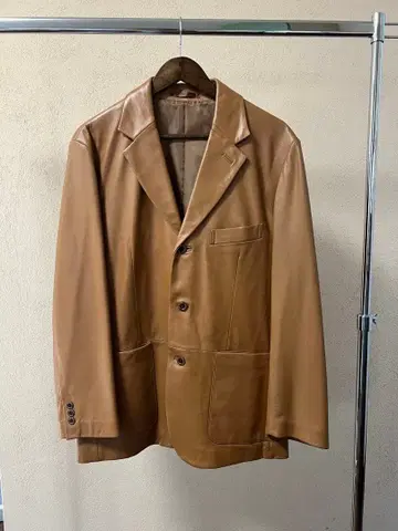 crocodile 가죽 자켓 카멜 L 사이즈