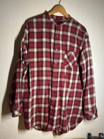 PKCZ 빨간색 체크 무늬 긴팔 셔츠