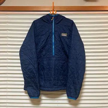 L.L.Bean 아노락 후드티 퀼팅 드로 코드 네이비