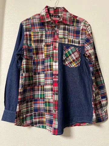 차이하네 긴팔 셔츠 패치워크