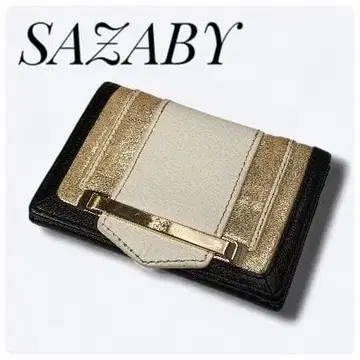 SAZABY 사자비 고급 컬러 명함지갑 카드 케이스 골드 명함지갑