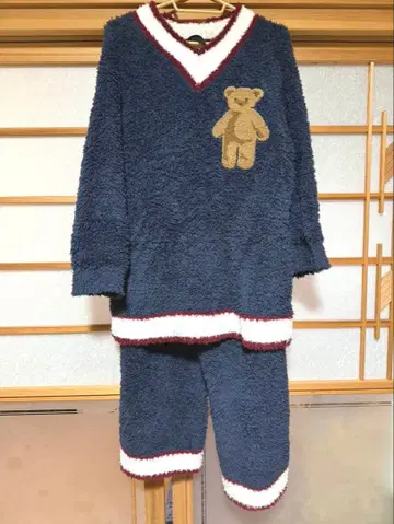 네이비 플리스 룸웨어 세트