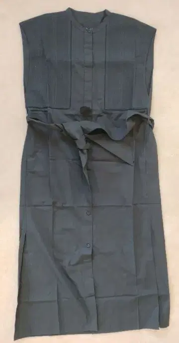 Pheeta 피타 슬리브리스 셔츠 원피스 핀스트라이프 블랙