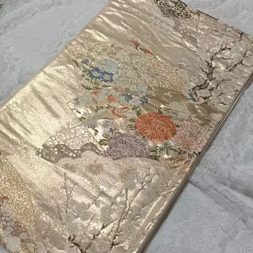 LULU119 후쿠로 오비 금 포멀 꽃 새