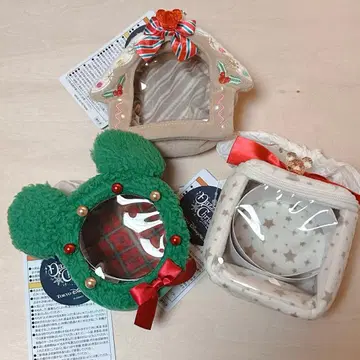 디즈니씨 2024 크리스마스 다즐링 크리스마스 파우치 3세트