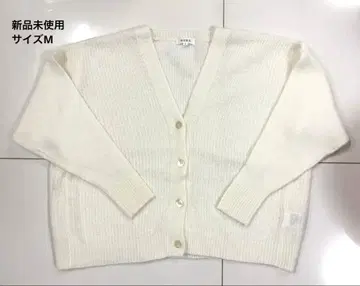 미사용 새상품 플라스테 모헤어 퍼프 슬리브 가디건 화이트