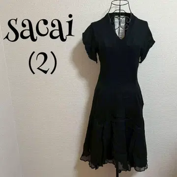 사카이 (2) 원피스/블랙/엘레강트/안감 있음/포멀/이소재 절개