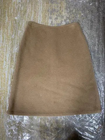 에스트네이션 YEOHLEE 고급 카멜 사다리꼴 스커트 베이지 브라운