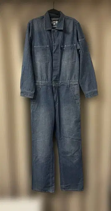 JUNGLE STORM 데님 점프수트 올인원 워크 의류 긴팔
