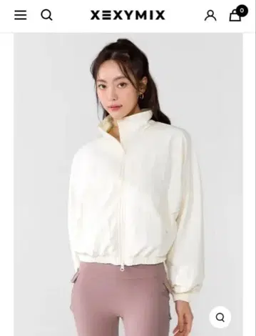 XEXYMIX 하이넥 돌먼 슬리브 크롭 기장 윈드브레이커