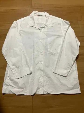 auralee 오픈 카라 셔츠