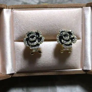 장미 디자인 크리스탈 귀걸이 더블 설탕 부품