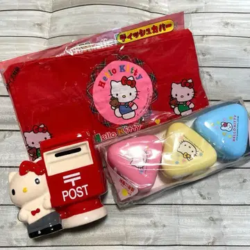 산리오 헬로키티 저금통 티슈 커버 오니기리 케이스 묶음 판매