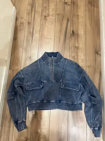 JEANASIS 다크 블루 하프 지퍼 트레이닝복