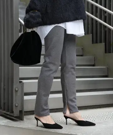 Deuxieme Classe WarmZip 레깅스 팬츠 그레이 34