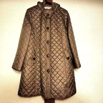 레리안 베이지 퀼팅 자켓 후드 부착