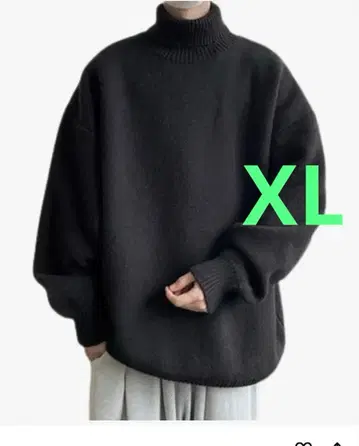 스웨터 남성용 터틀넥 빅 사이즈 루즈핏 니트 스웨터