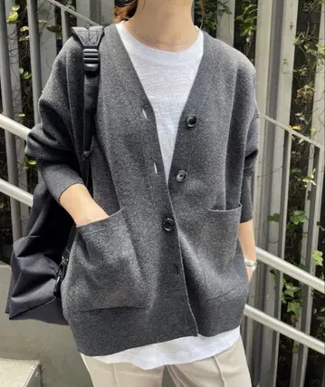 [ 새상품급 ] 스픽 앤 스팬 더블 자카드 빅 가디건 완판템