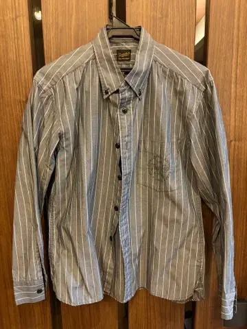 텐더로인 스트라이프 패턴 긴팔 셔츠 S