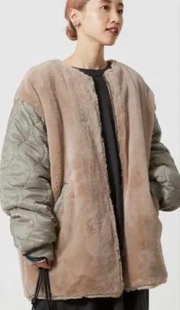 FREAK'S STORE 인조 모피 퀼팅 리버서블 자켓
