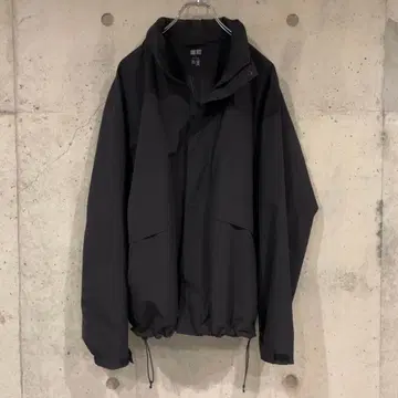유니클로 윈드프루프 스탠드 블루종 L 블랙