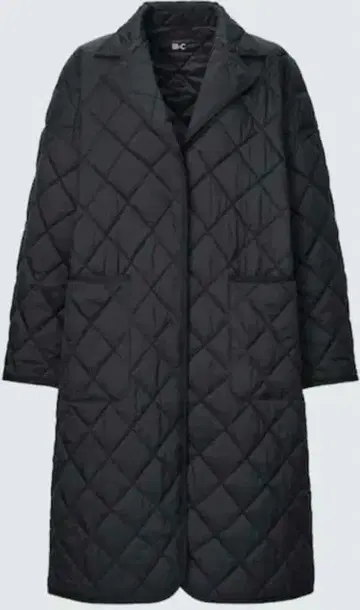 UNIQLO C 퍼프테크 오버사이즈 코트 M 블랙