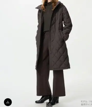 UNIQLO C 퍼프테크 오버사이즈 코트 M 블랙