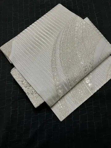 완성된 나고야 오비 미사용 새상품 순수 실크 니시진 비단 No.336