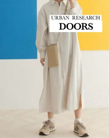 코드 레인 셔츠 원피스